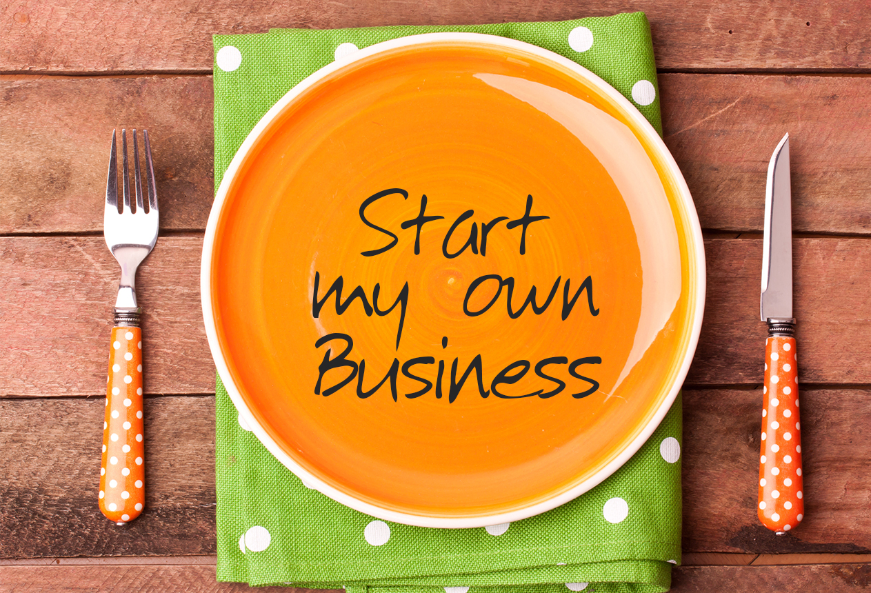 startup business on a plate